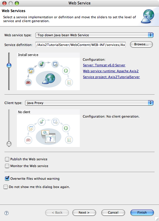 Top down Axis2 Web Service