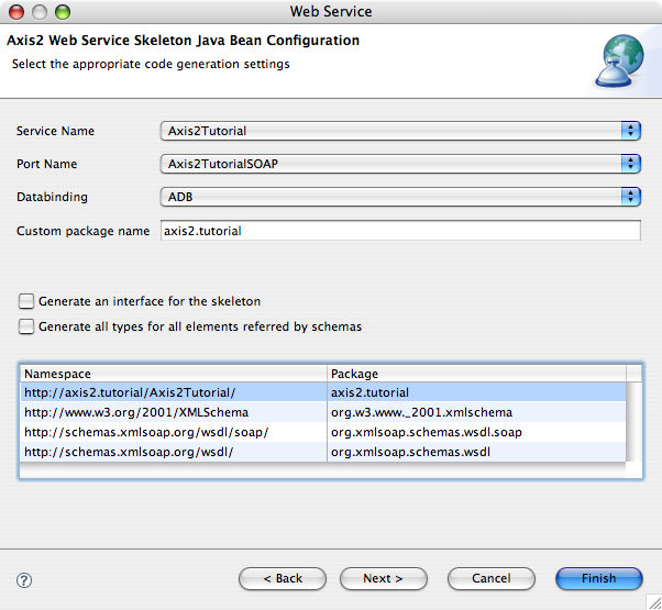 Axis2 Eclipse integration