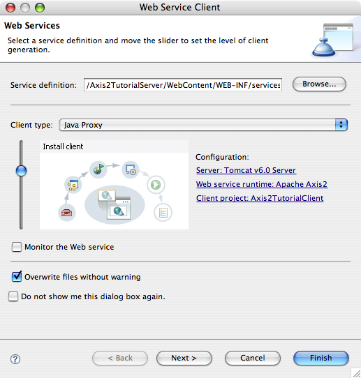 Axis2 client code generation
