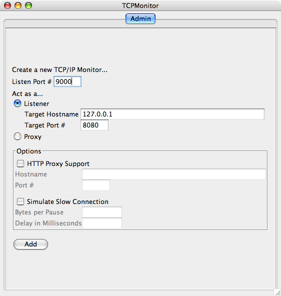 Axis2 test page form